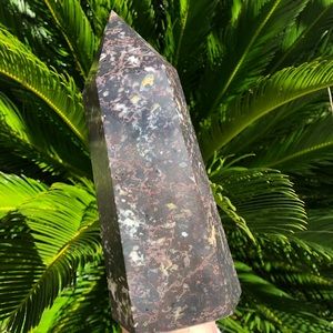 Rare Plum blossom jasper 3+ lbs Crystal tower wand
